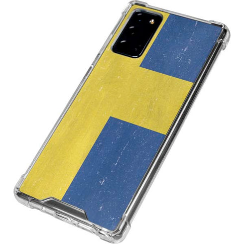 Sweden Flag Distressed Galaxy Note20 5G Clear Case